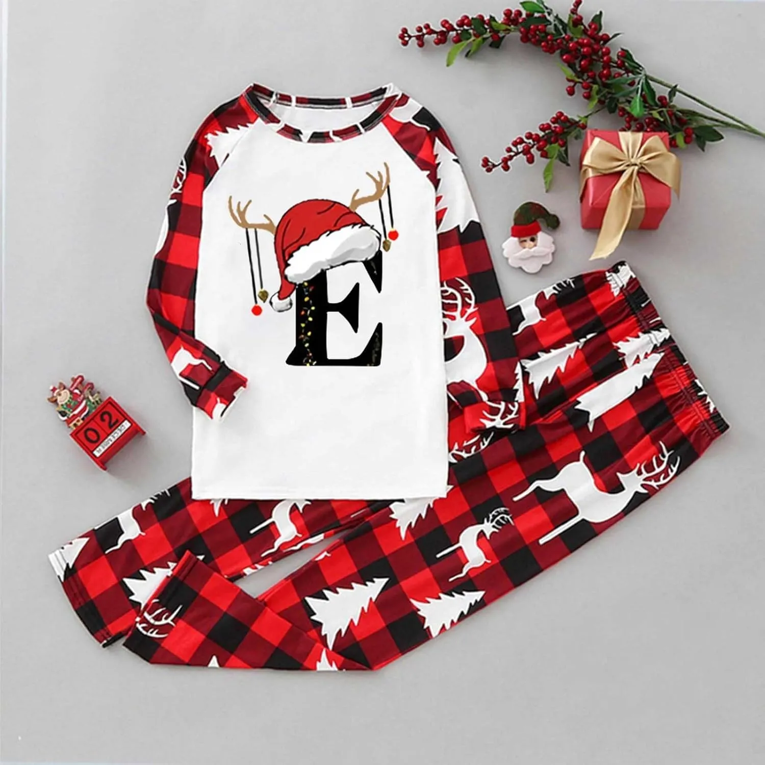 Christmas Pajamas for Family 2024 Holiday Christmas Pjs for Family Xmas Pajamas Matching Sets for Couples Sleepwear