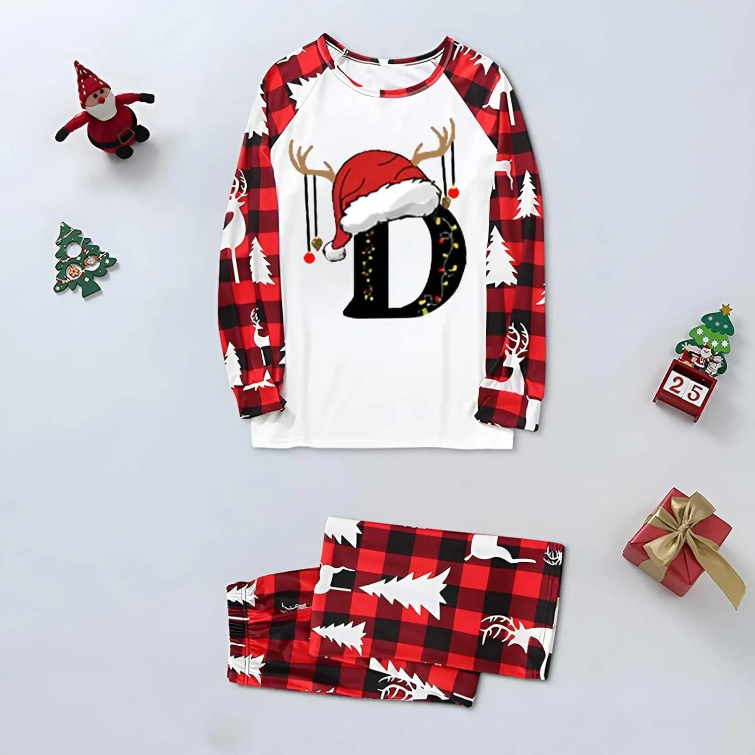 Christmas Pajamas for Family 2024 Holiday Christmas Pjs for Family Xmas Pajamas Matching Sets for Couples Sleepwear
