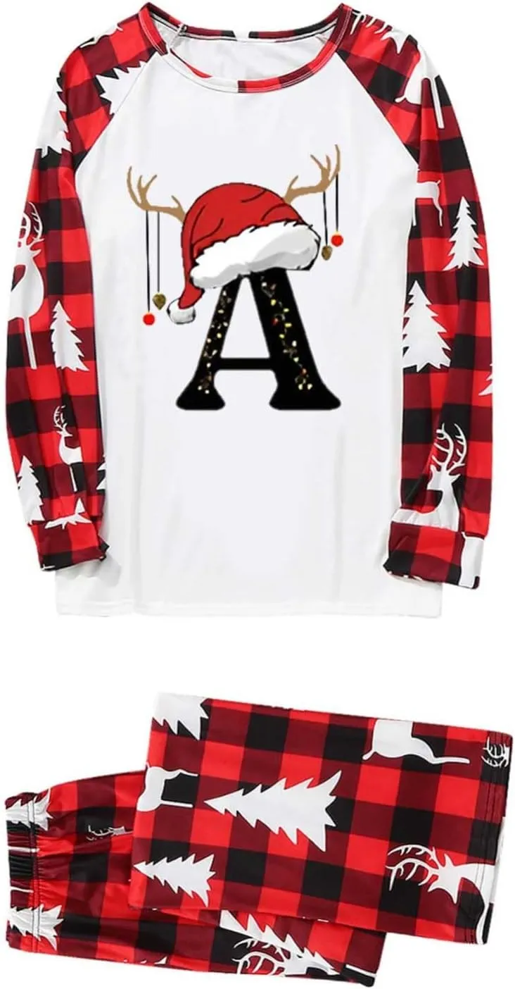 Christmas Pajamas for Family 2024 Holiday Christmas Pjs for Family Xmas Pajamas Matching Sets for Couples Sleepwear