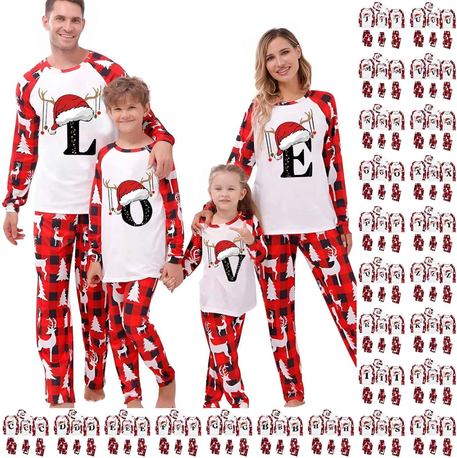 Christmas Pajamas for Family 2024 Holiday Christmas Pjs for Family Xmas Pajamas Matching Sets for Couples Sleepwear