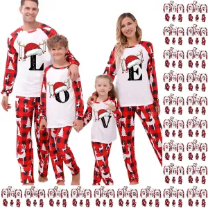 Christmas Pajamas for Family 2024 Holiday Christmas Pjs for Family Xmas Pajamas Matching Sets for Couples Sleepwear