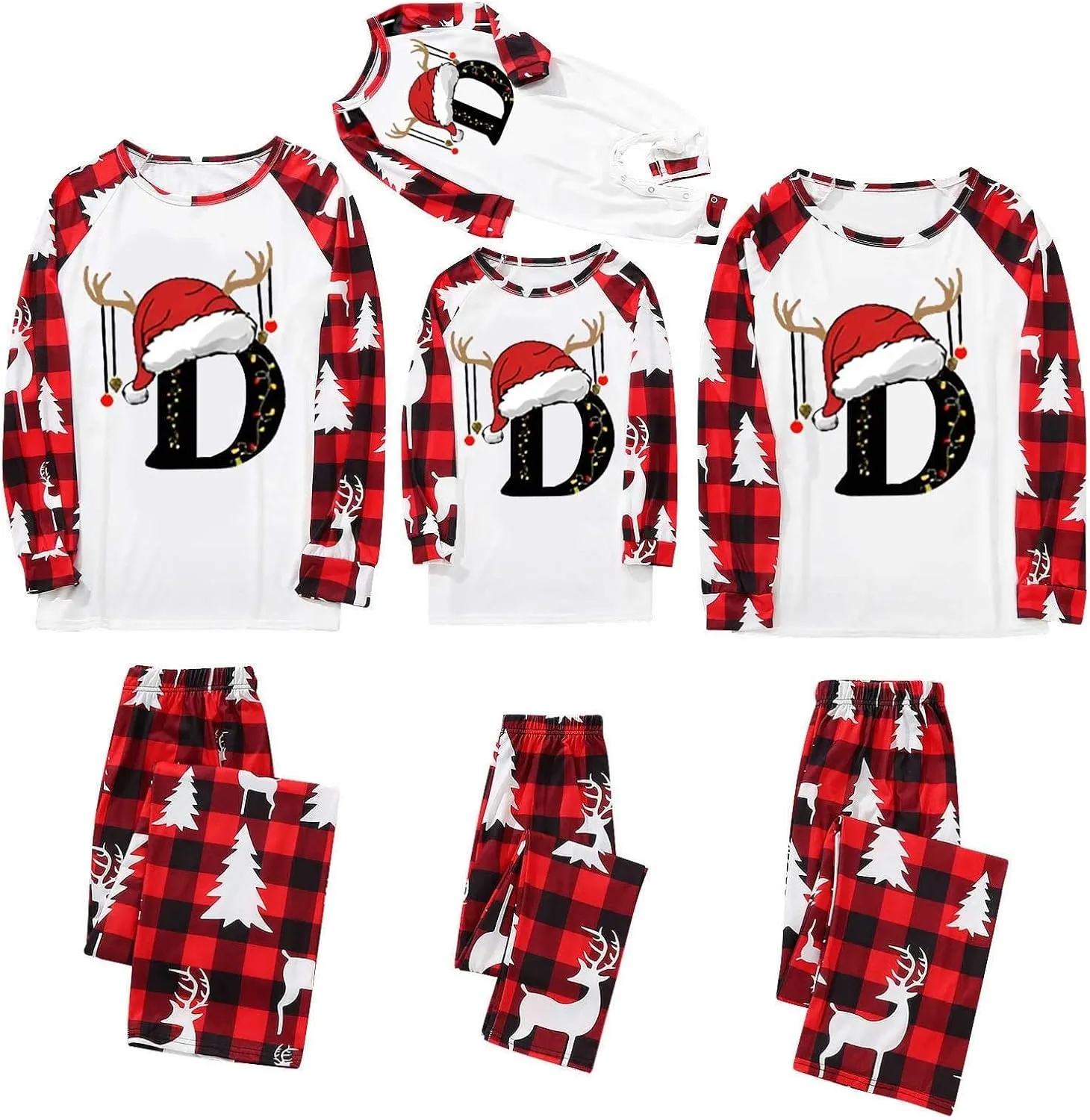 Christmas Pajamas for Family 2024 Holiday Christmas Pjs for Family Xmas Pajamas Matching Sets for Couples Sleepwear