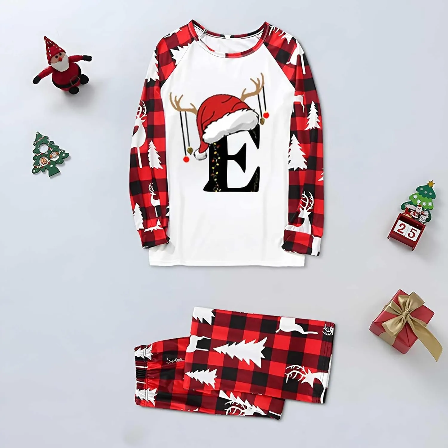 Christmas Pajamas for Family 2024 Holiday Christmas Pjs for Family Xmas Pajamas Matching Sets for Couples Sleepwear