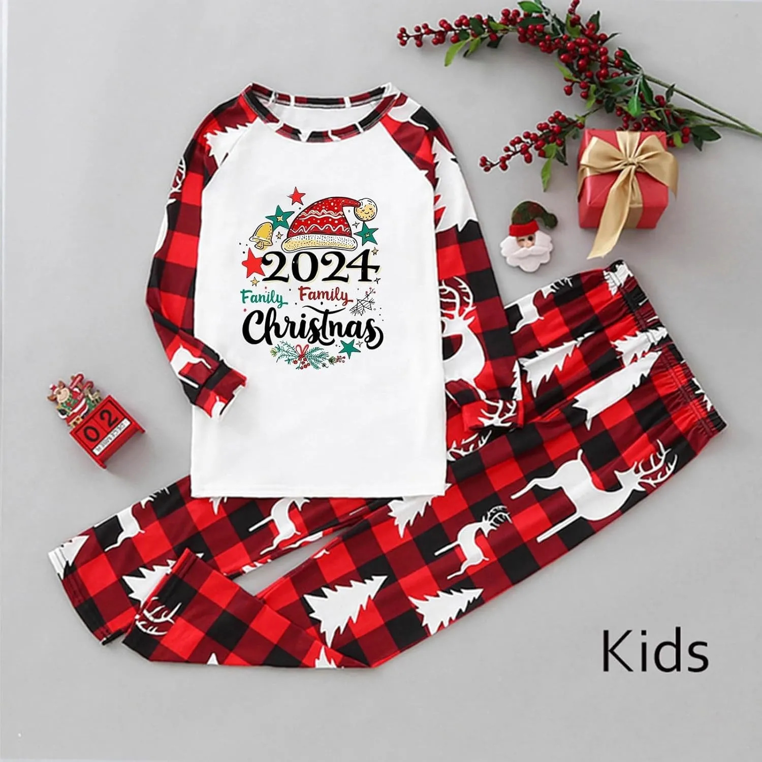Christmas Pajamas for Family Holiday Christmas Pjs for Family Christmas Pajamas Matching Sets for Couples Sleepwear