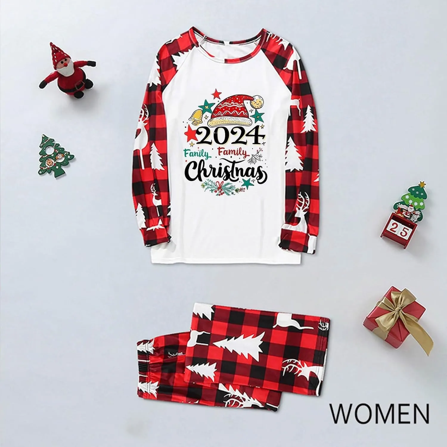 Christmas Pajamas for Family Holiday Christmas Pjs for Family Christmas Pajamas Matching Sets for Couples Sleepwear