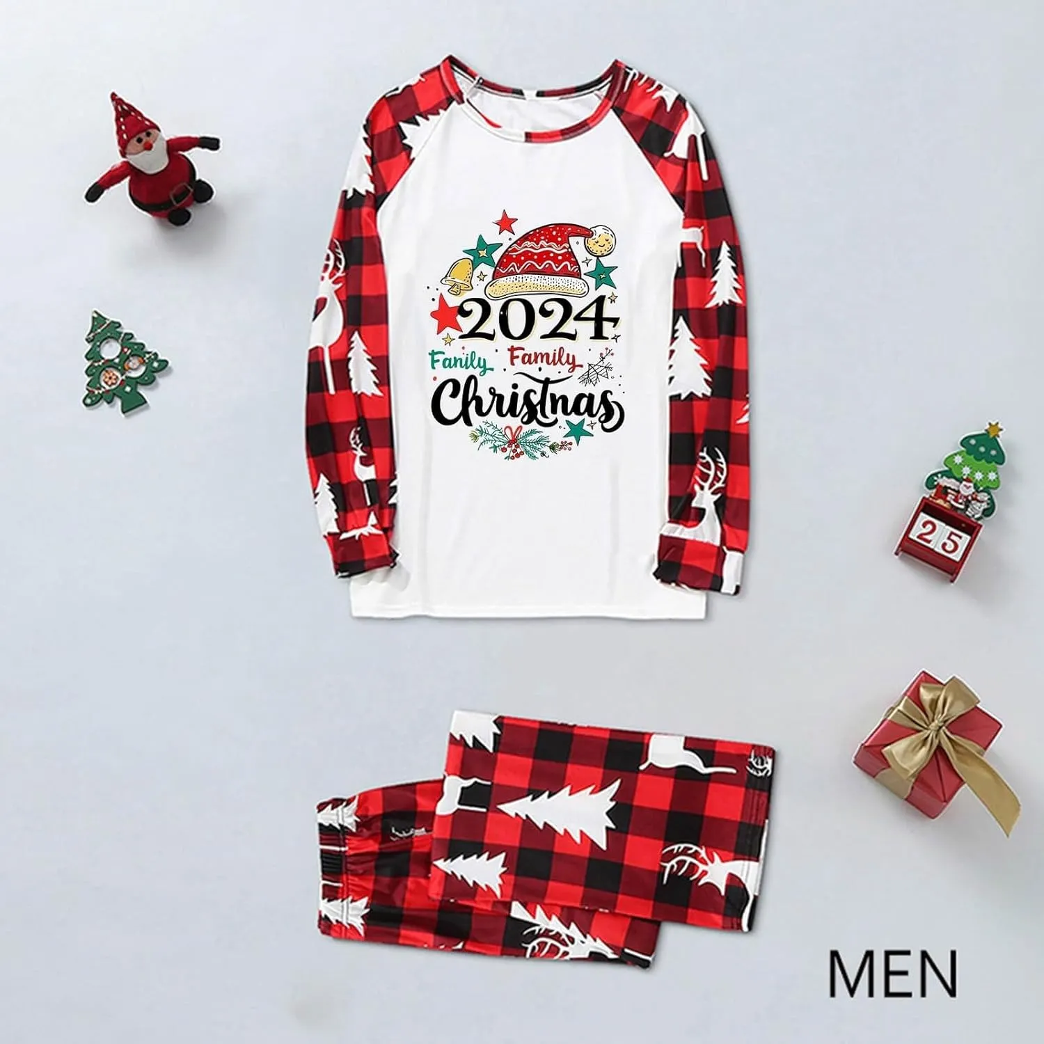 Christmas Pajamas for Family Holiday Christmas Pjs for Family Christmas Pajamas Matching Sets for Couples Sleepwear