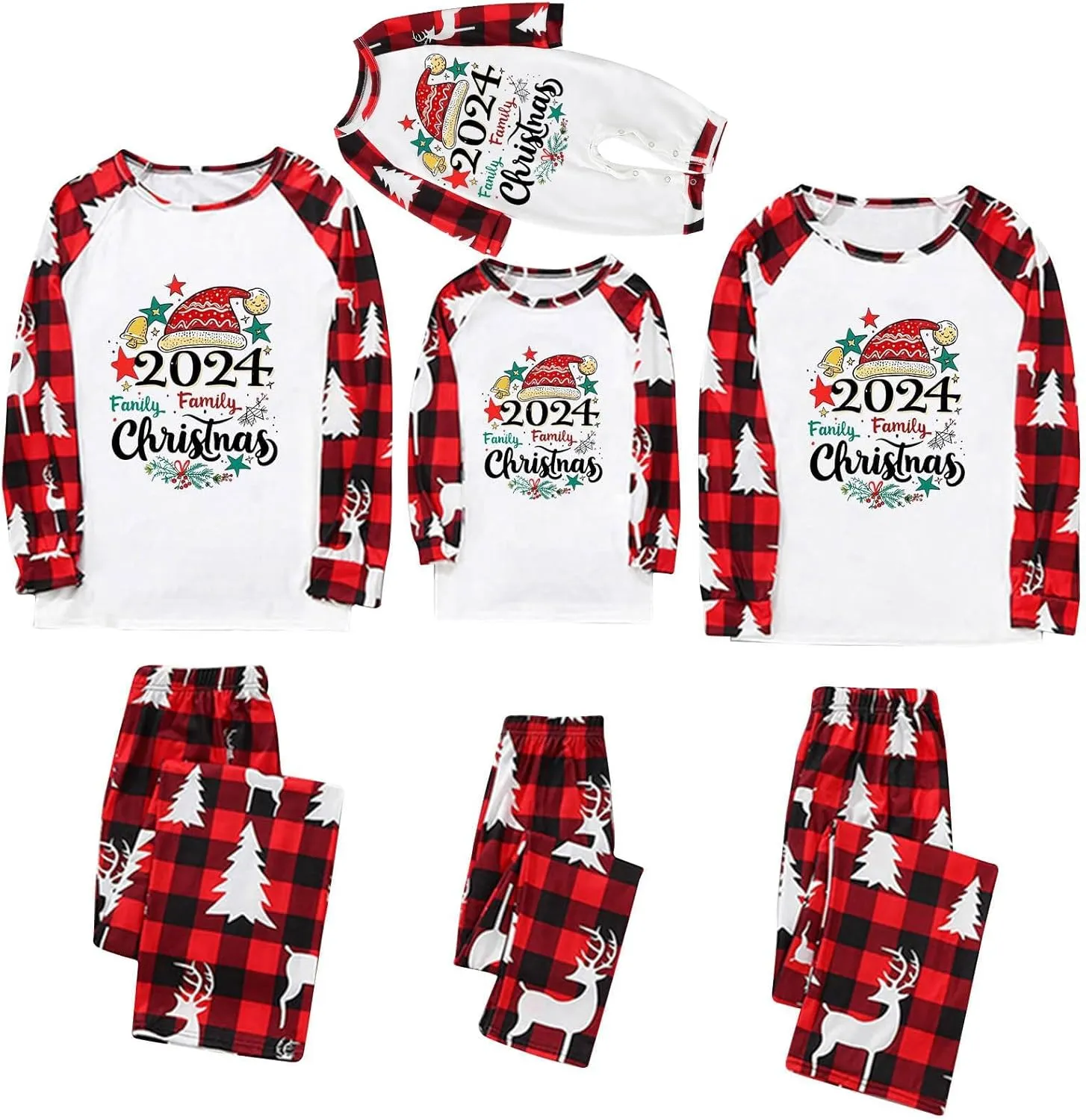 Christmas Pajamas for Family Holiday Christmas Pjs for Family Christmas Pajamas Matching Sets for Couples Sleepwear