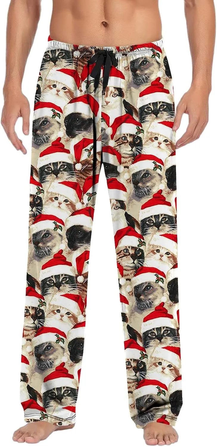 Christmas Pj Pants Pants with Drawstring and Pockets Mens Lounge Pants Pajama Pants for Men Pajama Pants for Mens