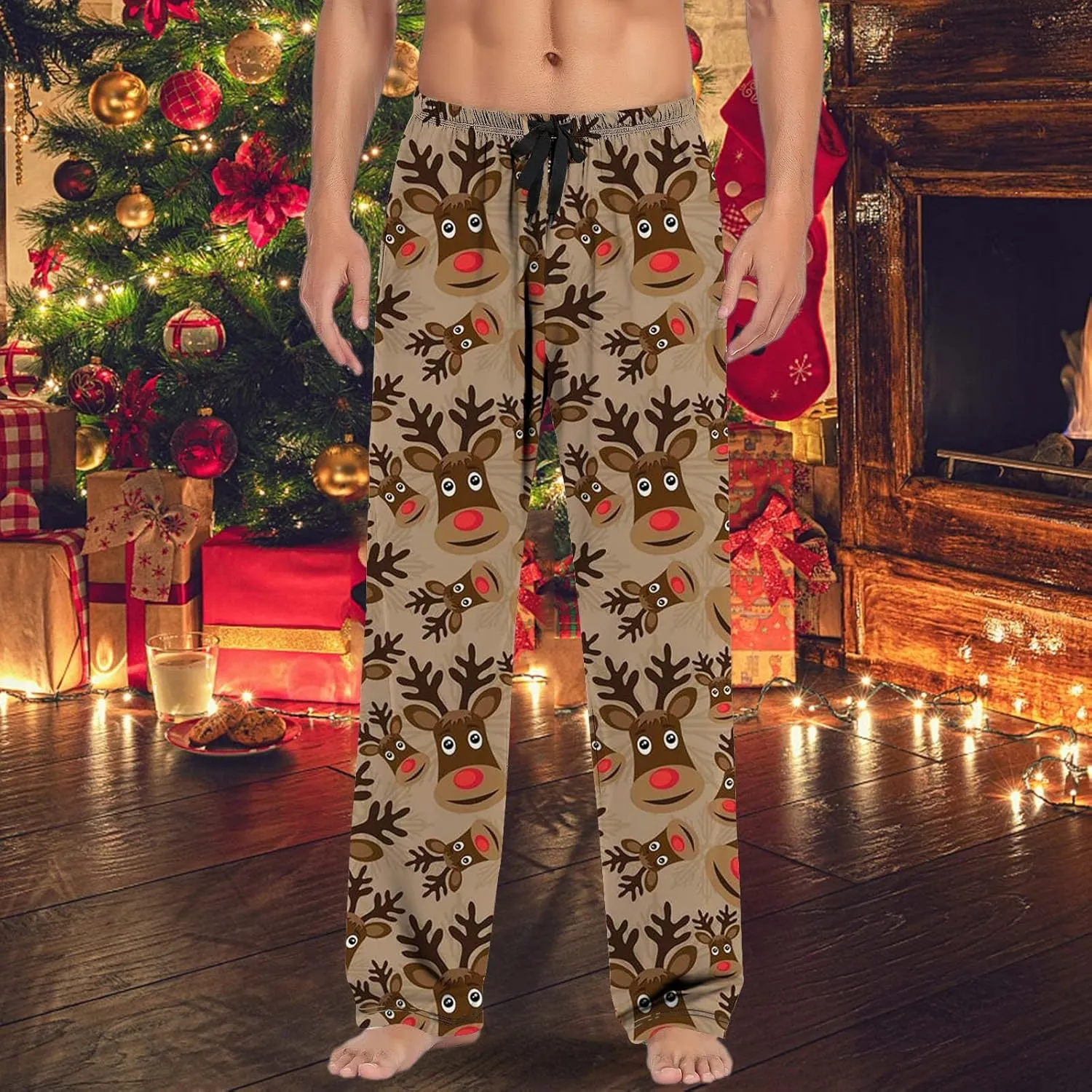 Christmas Pj Pants Pants with Drawstring and Pockets Mens Lounge Pants Pajama Pants for Men Pajama Pants for Mens