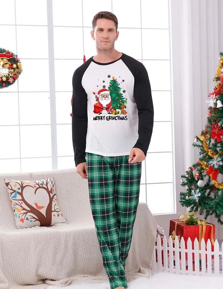 Christmas Printed Plaid Family Matching Pajamas