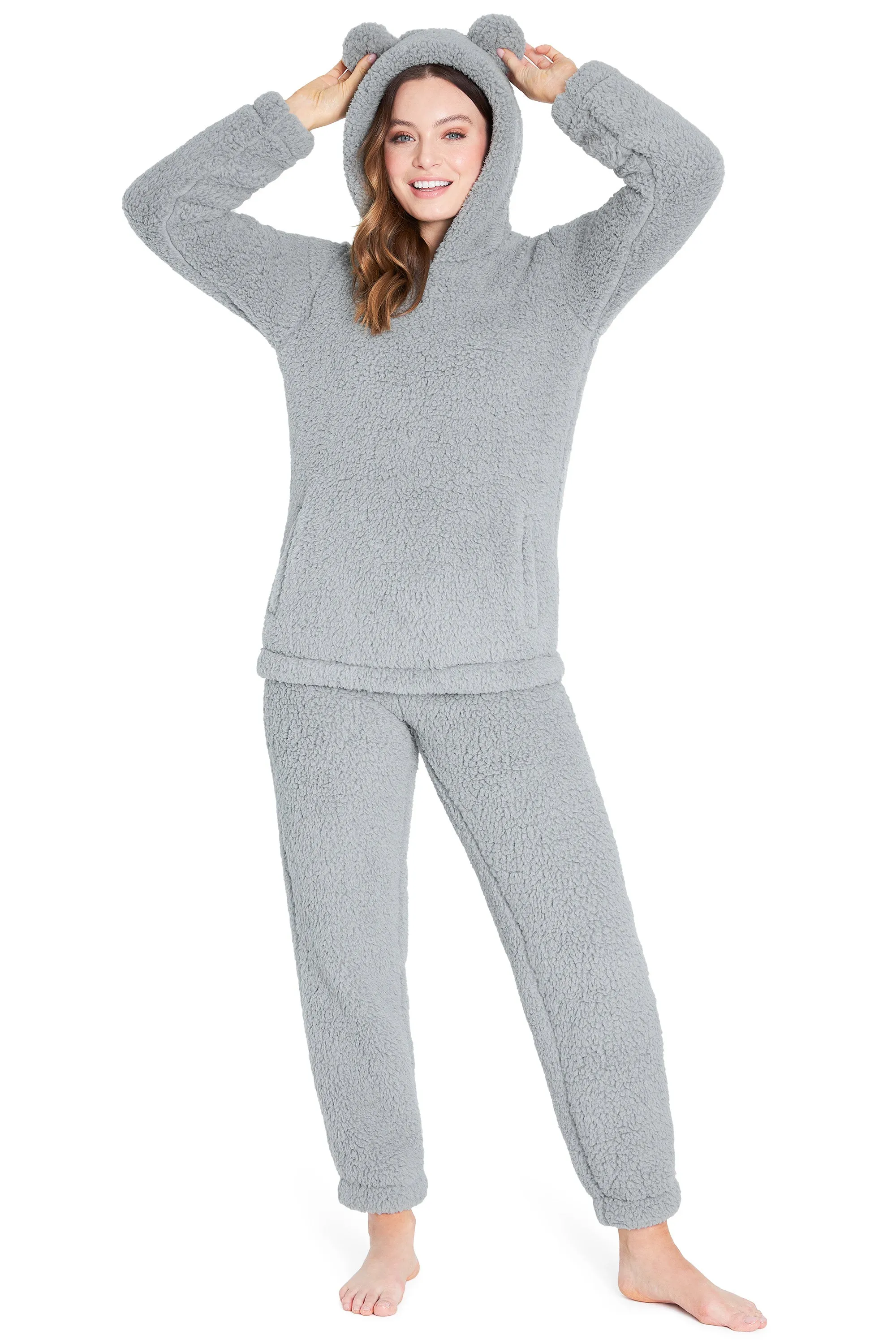 CityComfort Ladies Pyjamas, Nightwear Fleece Pyjamas for Women 2 Piece Fluffy Fleece Loungewear Set, Soft Warm Fleece Pyjamas Women and Teens