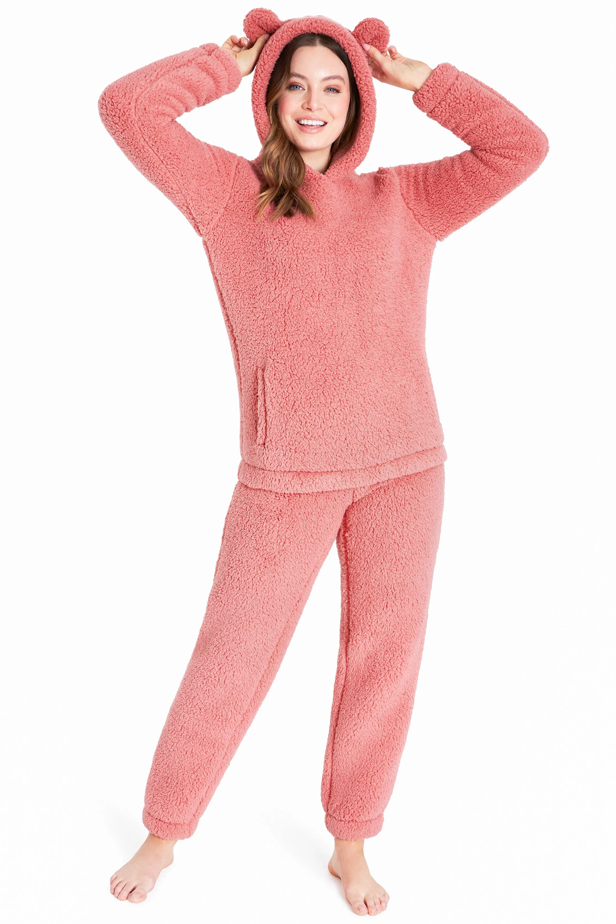 CityComfort Ladies Pyjamas, Nightwear Fleece Pyjamas for Women 2 Piece Fluffy Fleece Loungewear Set, Soft Warm Fleece Pyjamas Women and Teens