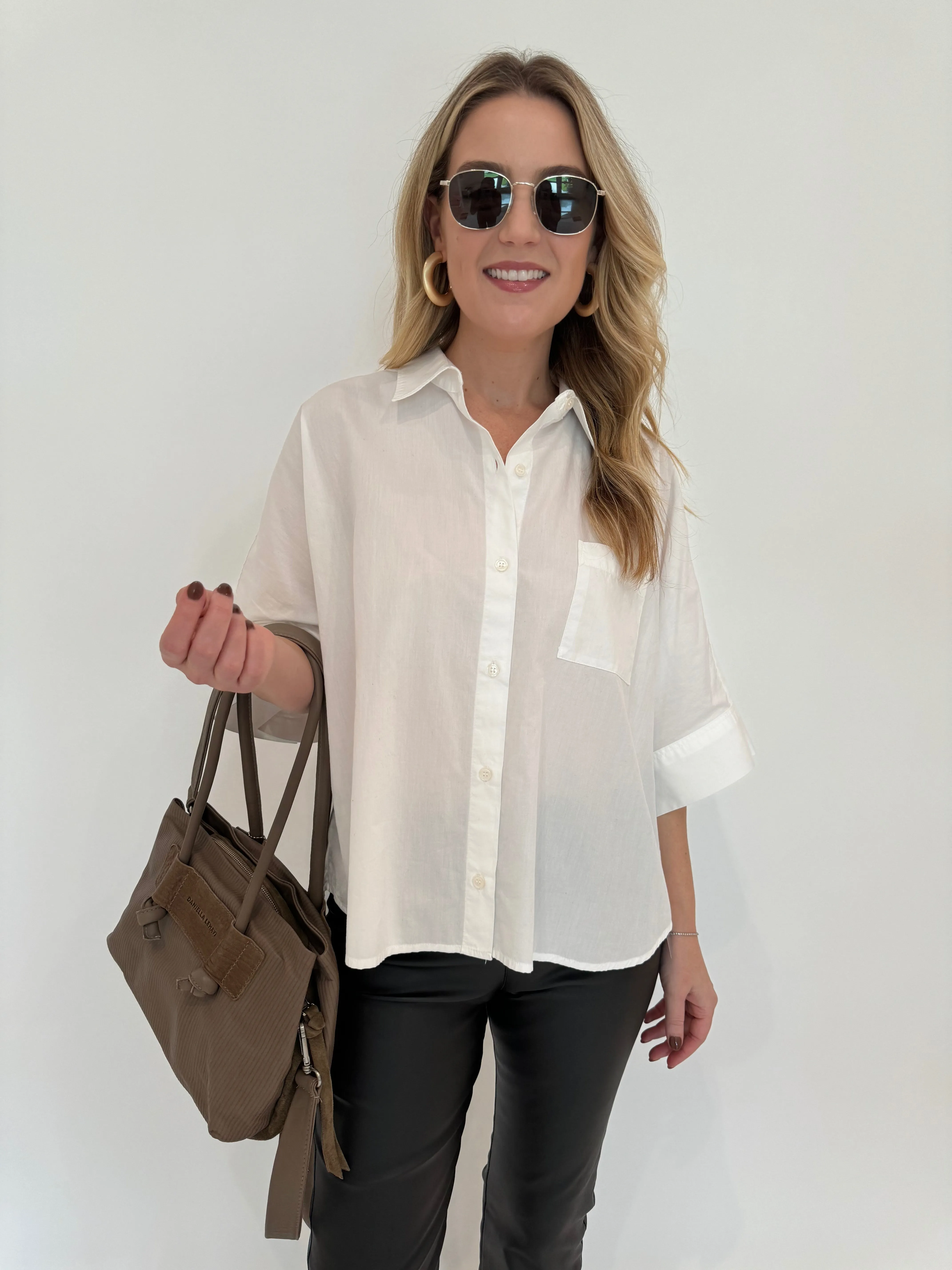 Claire Origami Shirt - White