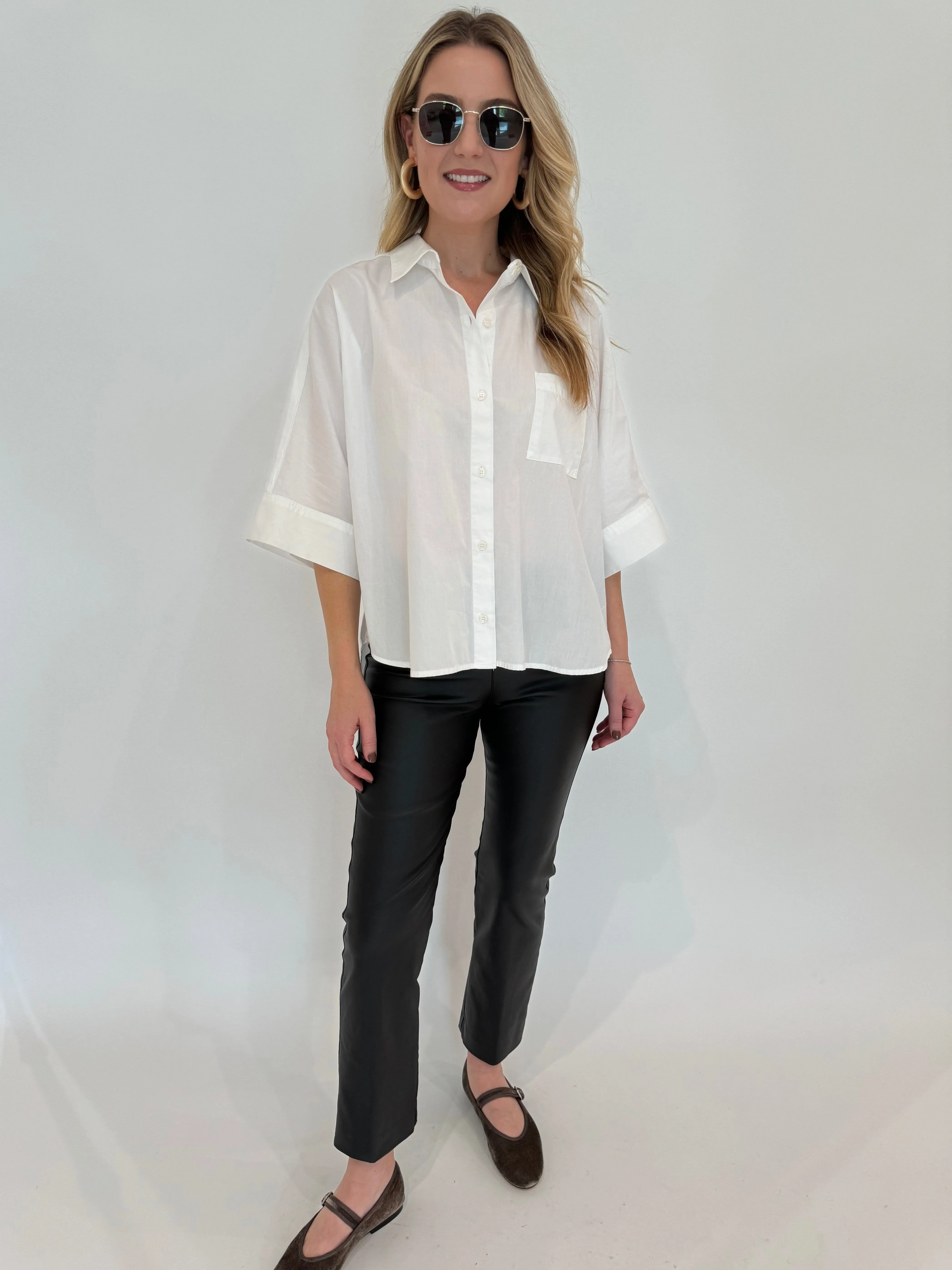 Claire Origami Shirt - White