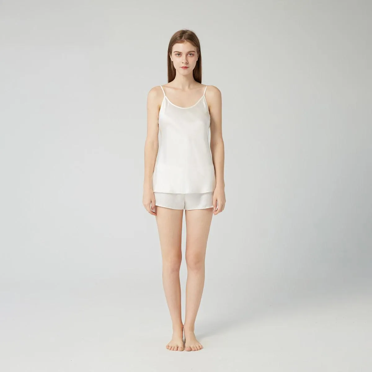 Classic Silk Camisole Set For Women Short Women Silk sleepwear