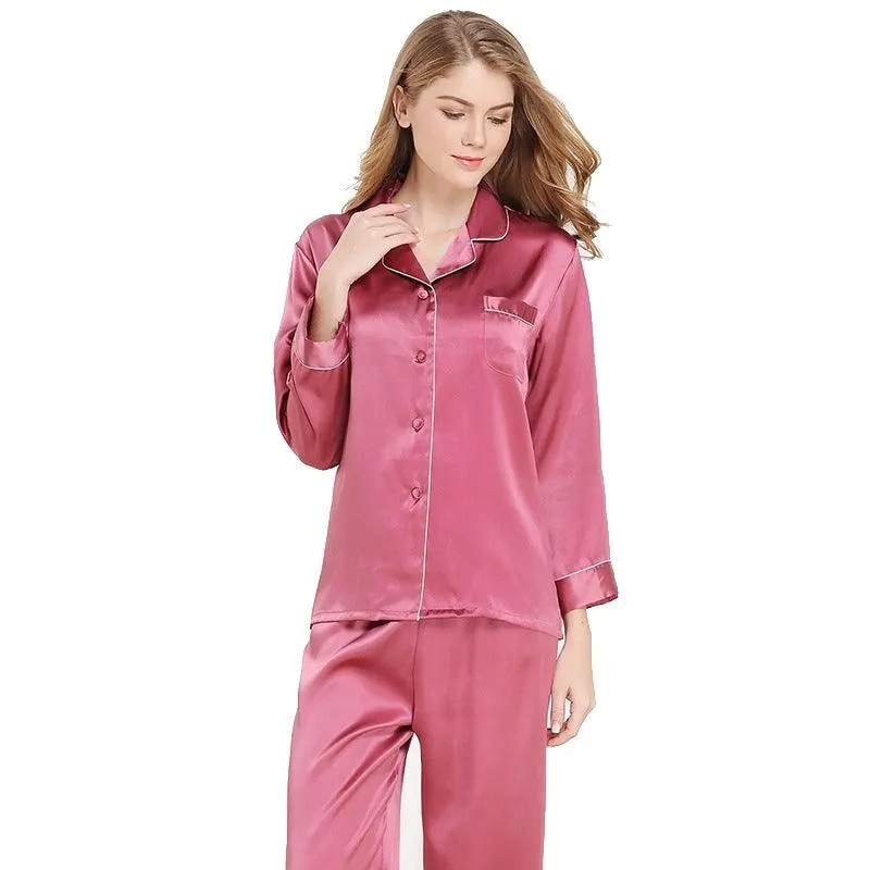 Classic Silk Pajama Long Set For Women Silk pyjama Pure Silk Sleepwear