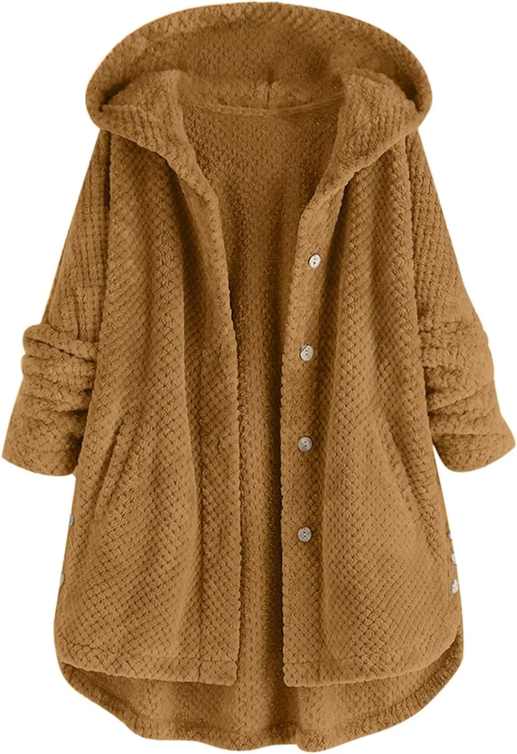 Comfy Warm Plus Size Sherps Jackets Sleeve Plus Size Women Women'S Coat Oversized Long Sherps Hoodie Shirt Jacket