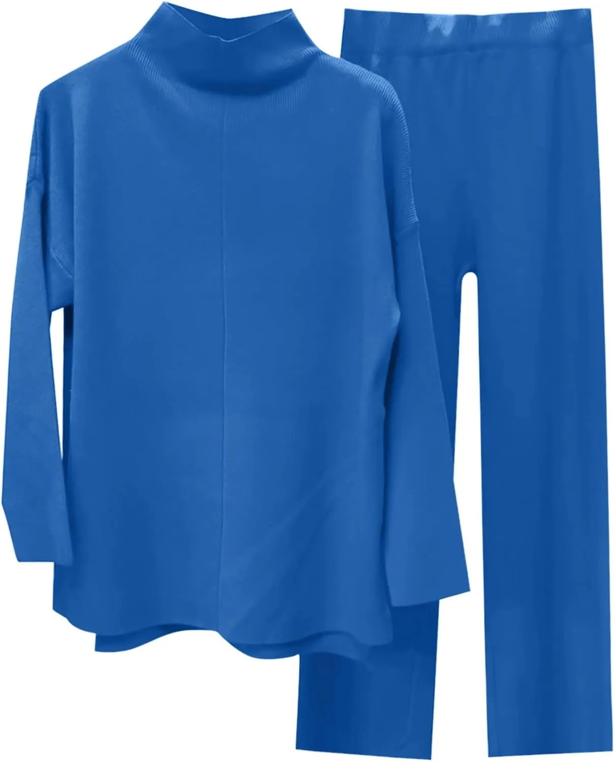 cooki Pajama Sets for Women 2 Piece Winter Warm Knit Long Sleeve Sweater Pullover Top and Pants Set Lounge Sleepwear Set
