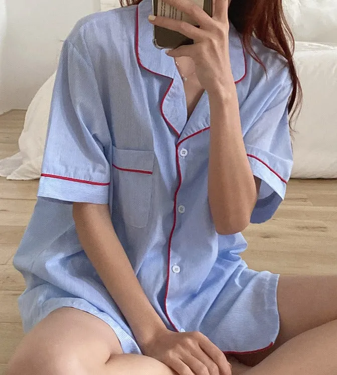 Cool Blue Short Pajamas