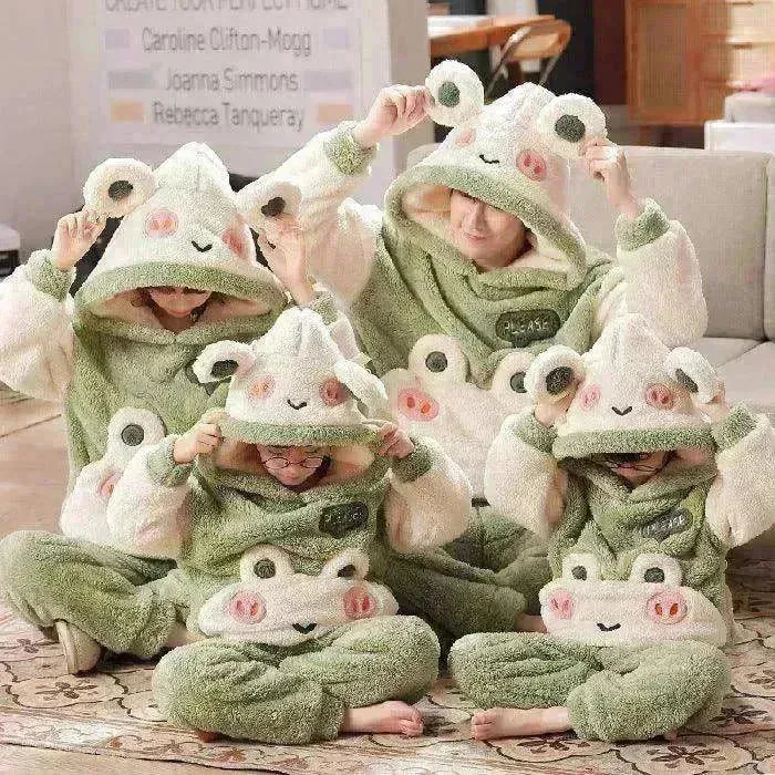 Coral Velvet Cute Cartoon Thick Pajamas