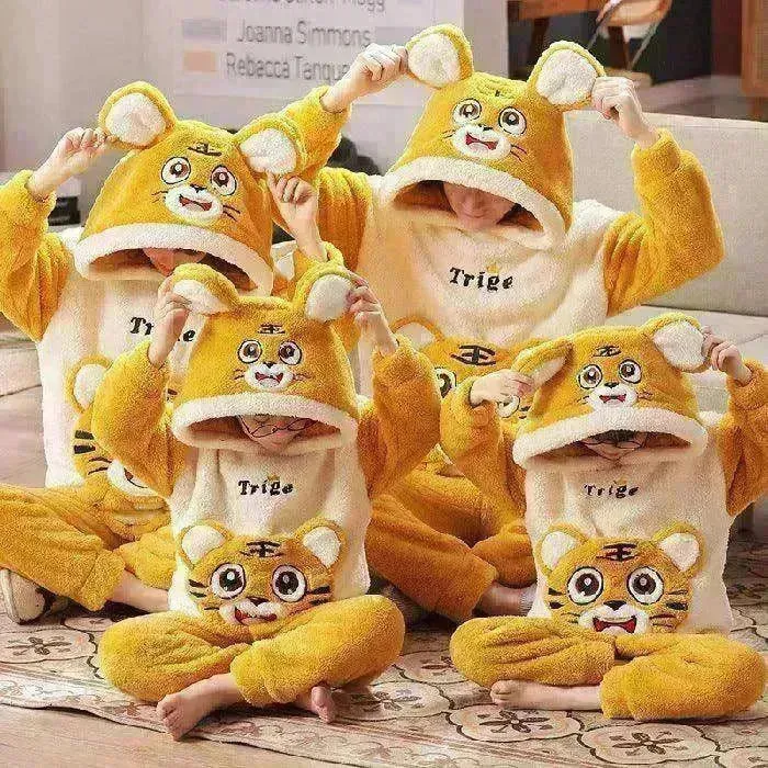 Coral Velvet Cute Cartoon Thick Pajamas
