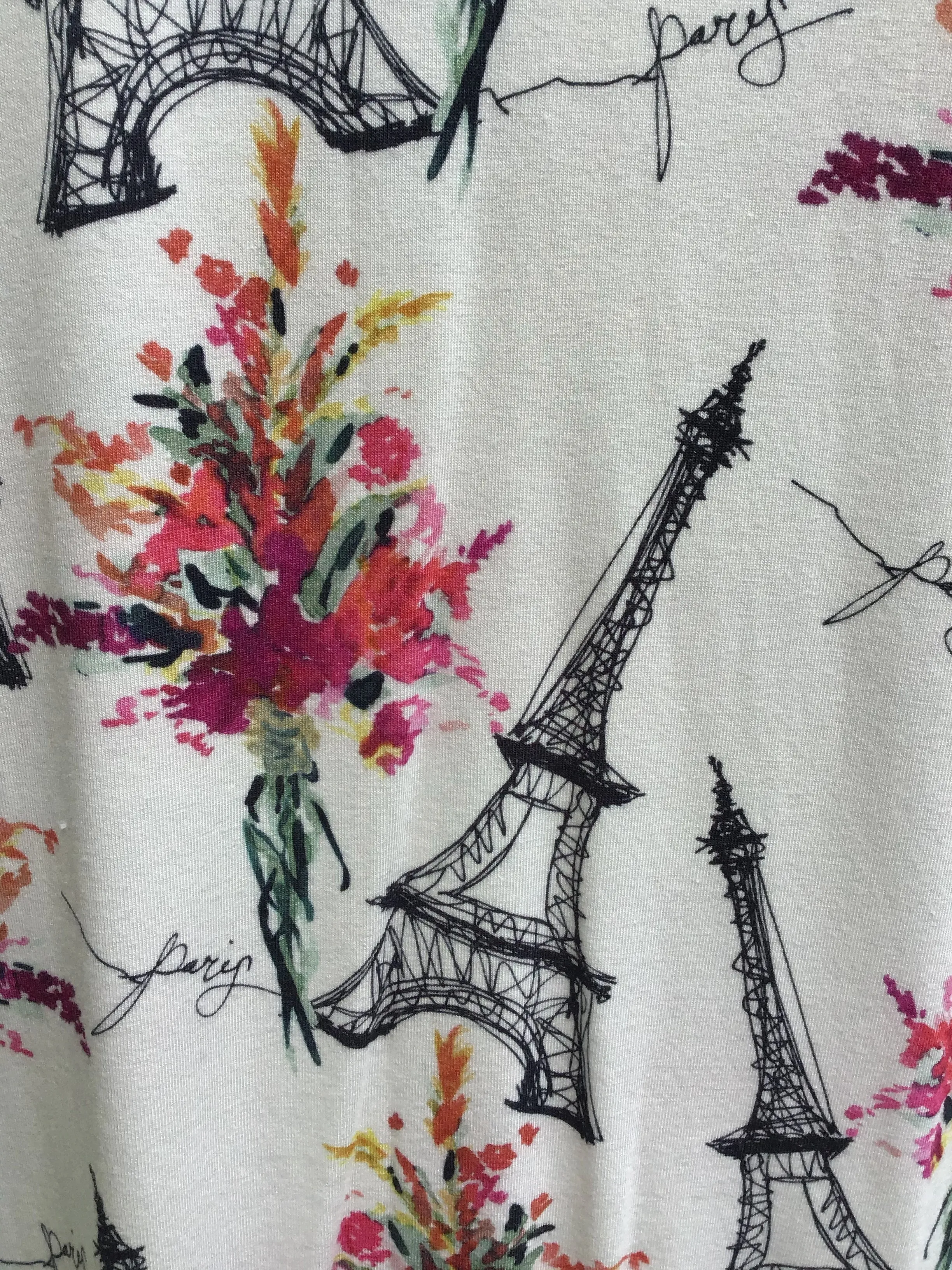 Cotton Knit Nightgown or Night Shirt - Fleur de Eiffel