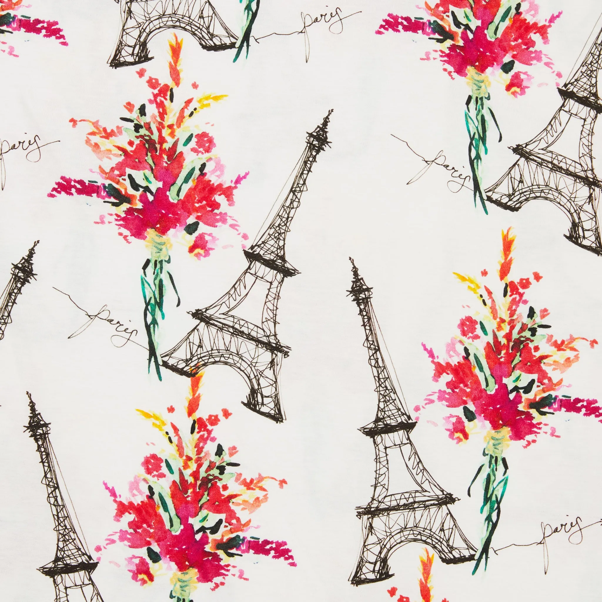 Cotton Knit Nightgown or Night Shirt - Fleur de Eiffel