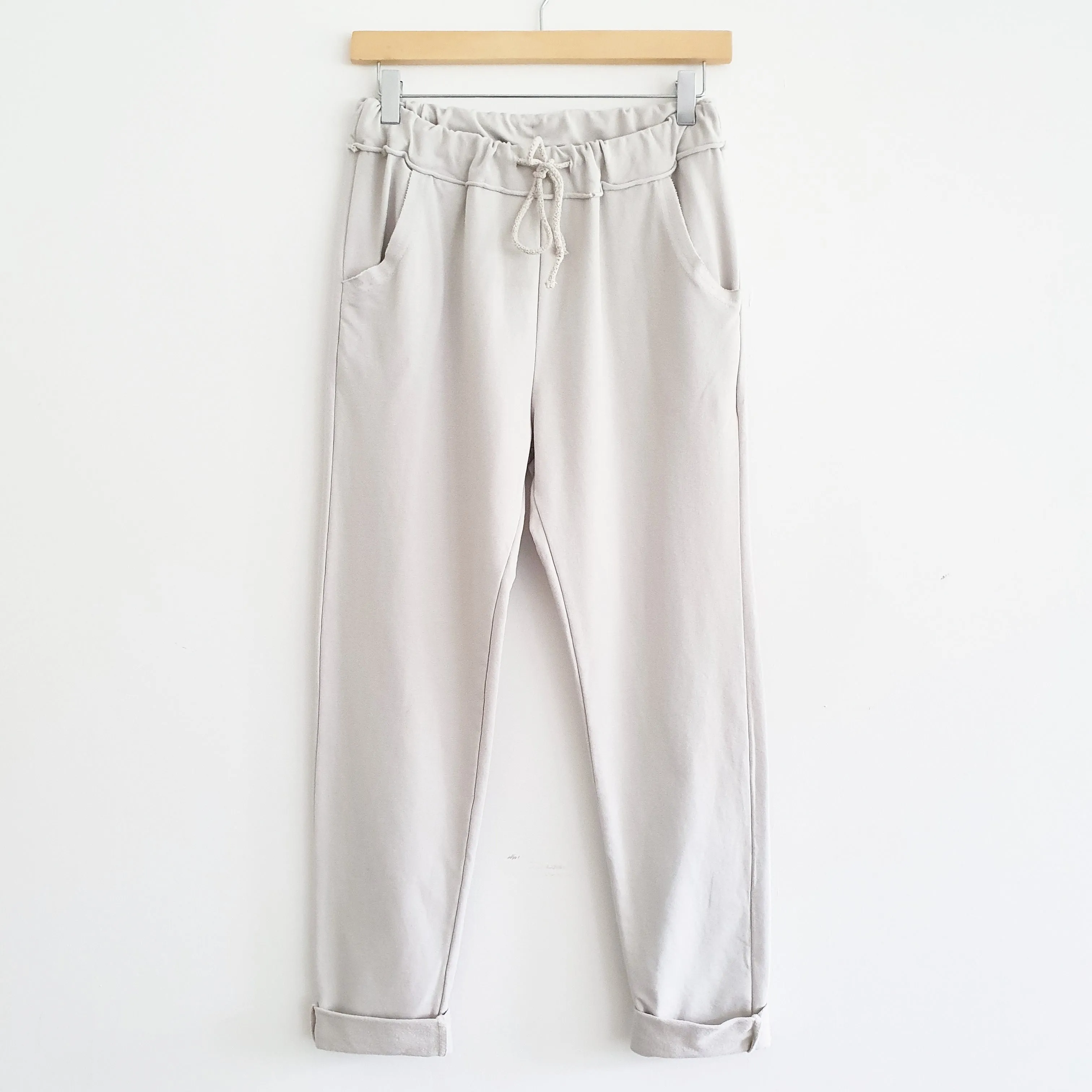 Cotton Lounge Pants in Stone