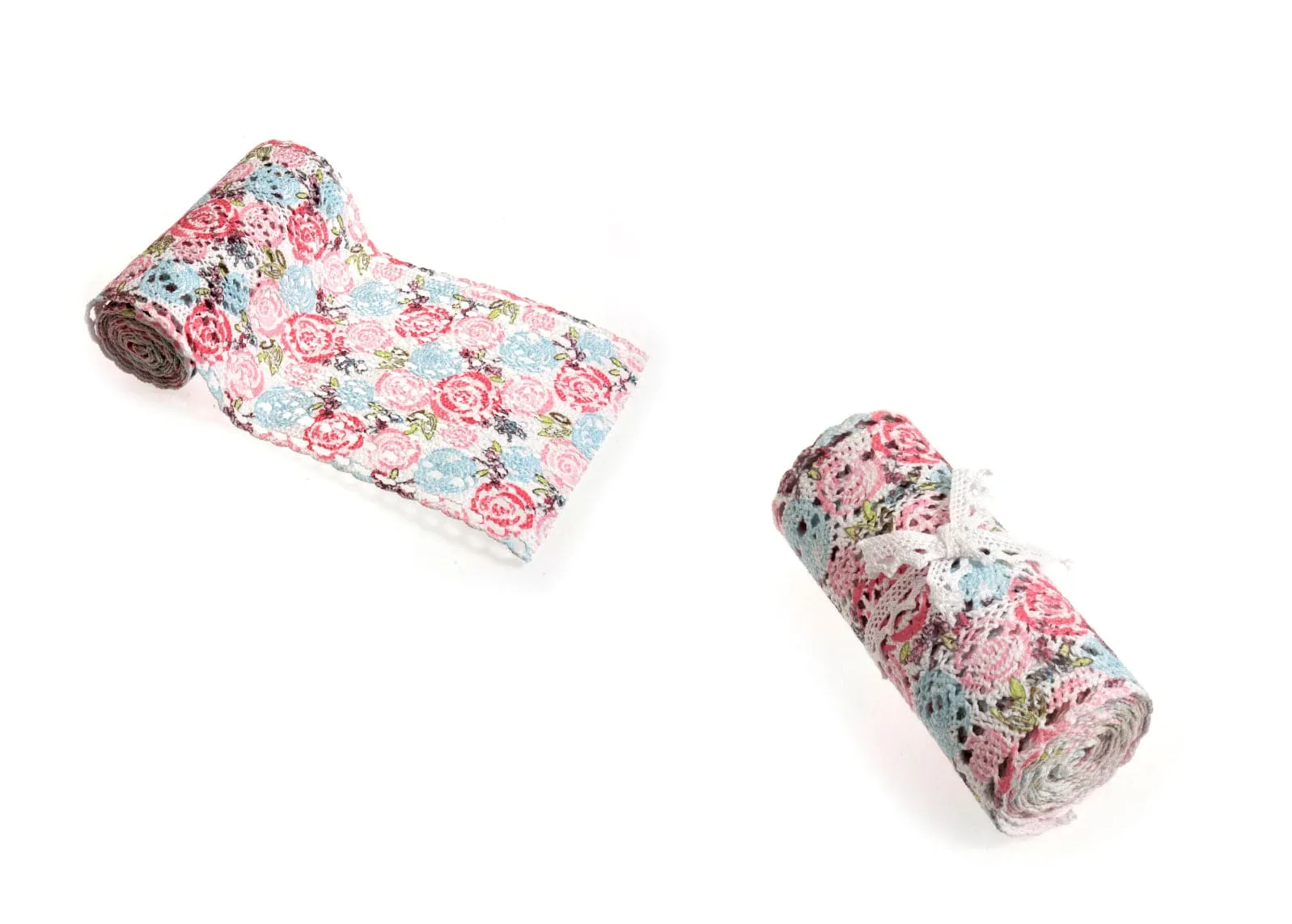 Cotton Trim Lace - Rose Print : 1.8m x 15cm