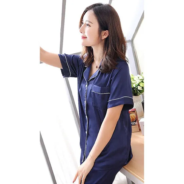 Couples Pajamas, Short Sleeve with Long Pants, Sleepwear & Loungewear