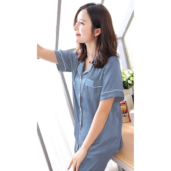 Couples Pajamas, Short Sleeve with Long Pants, Sleepwear & Loungewear