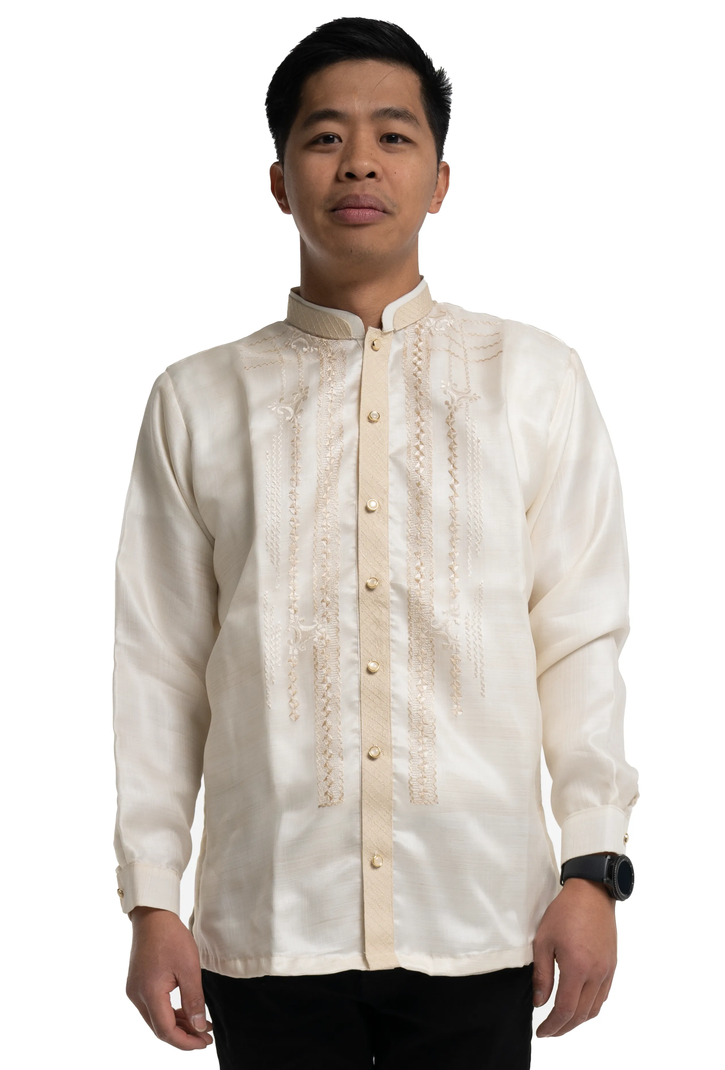 Couples Set White Classic Organza Barong   Organza Barong Dress - JF245