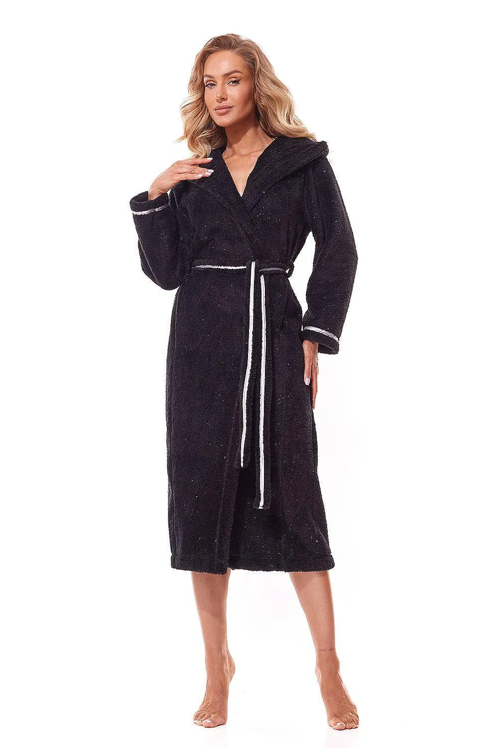 Cozy Elegance Hooded Bathrobe