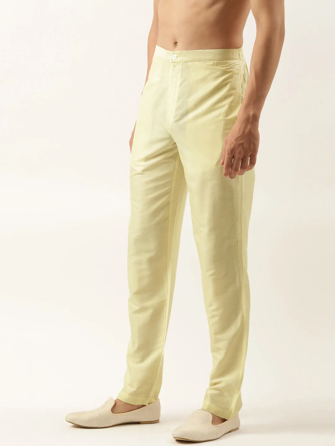 Dark Beige Cotton Silk Pant Pajama