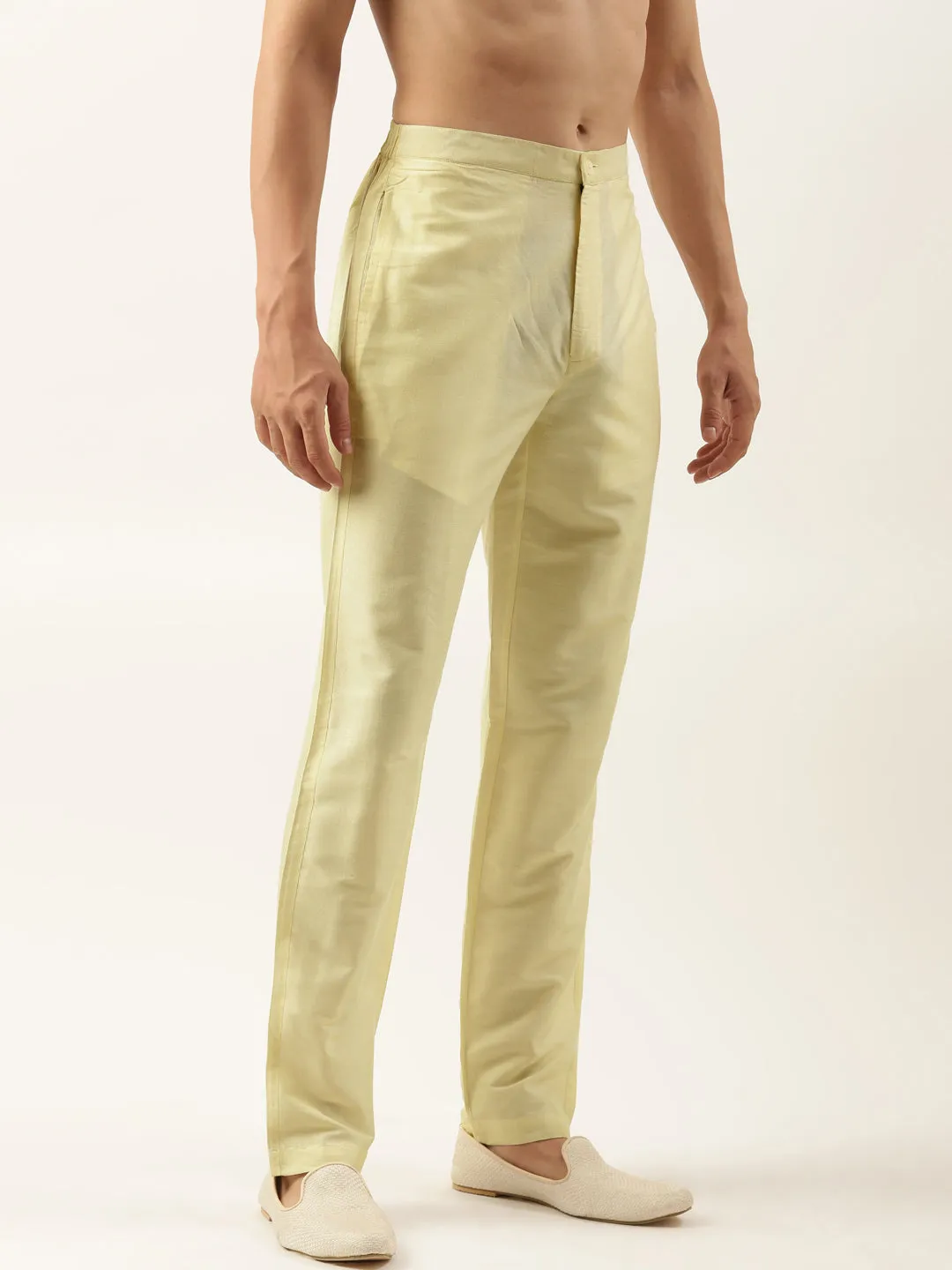 Dark Beige Cotton Silk Pant Pajama