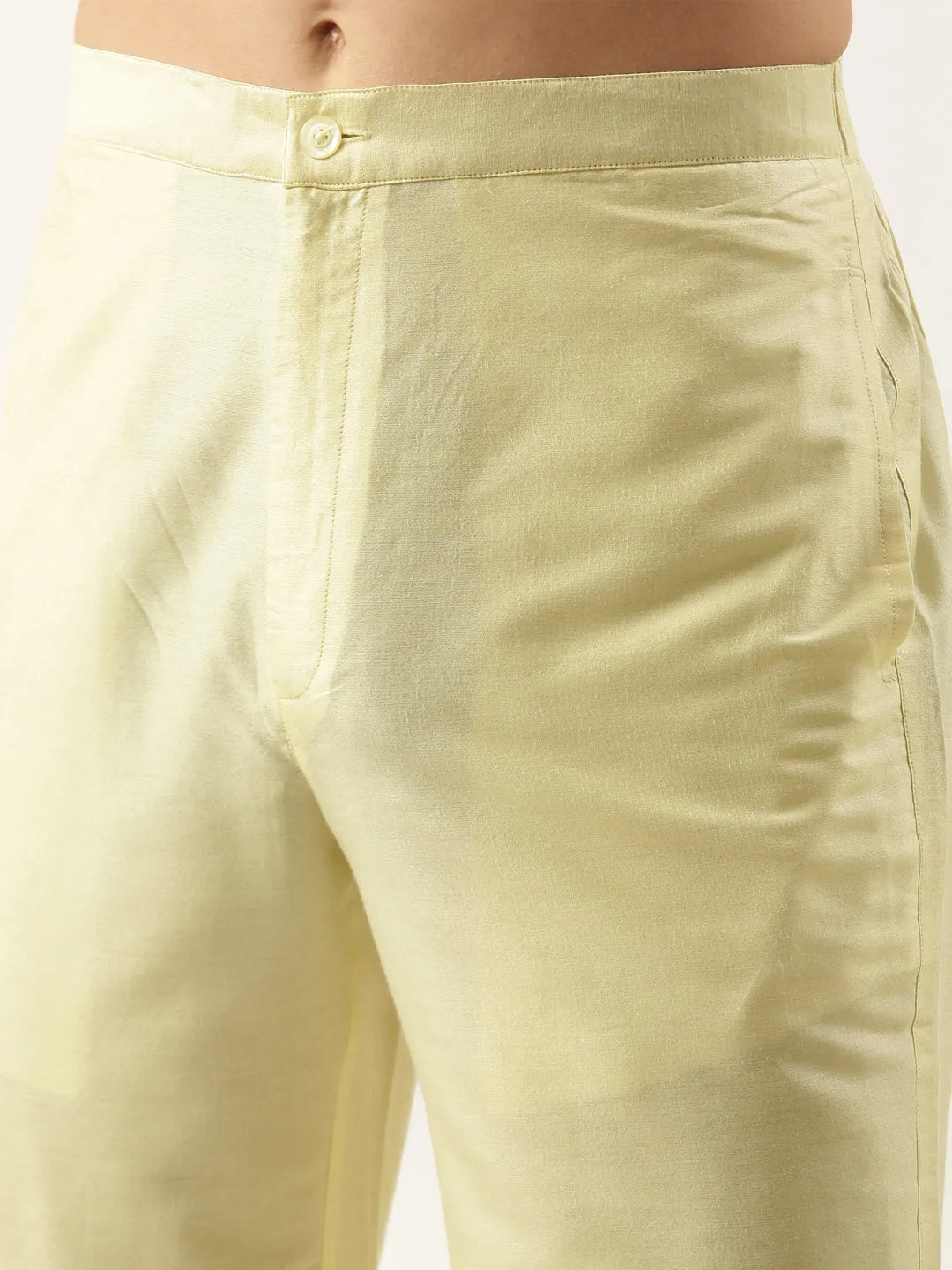 Dark Beige Cotton Silk Pant Pajama