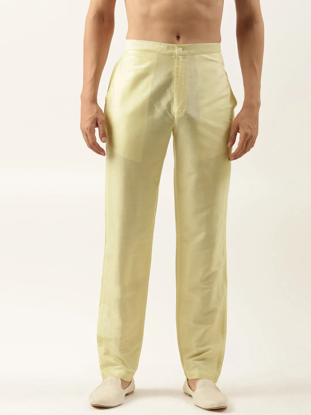 Dark Beige Cotton Silk Pant Pajama