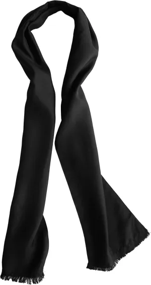 Dashing Black Silk Aviator Scarf Pure 100% Silk  8 x 60