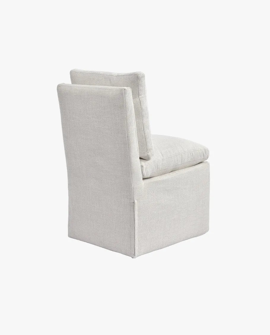 Denton Upholstered Rolling Dining Chair