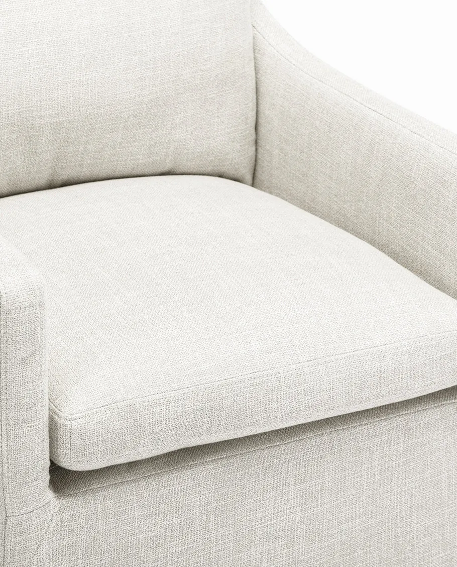 Denton Upholstered Rolling Dining Chair