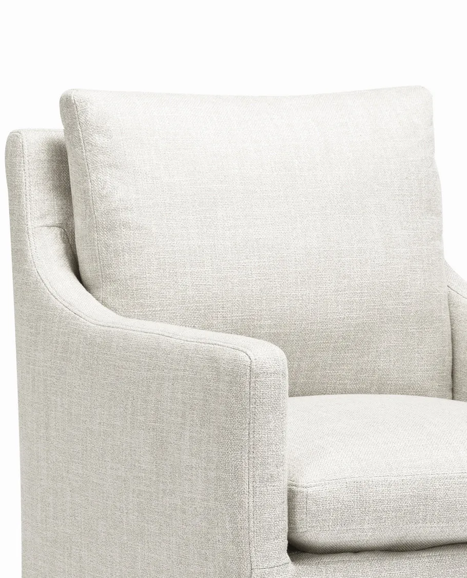 Denton Upholstered Rolling Dining Chair