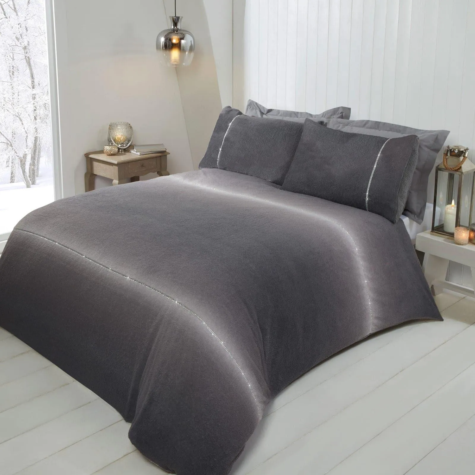 Diamante Teddy Duvet Cover Set