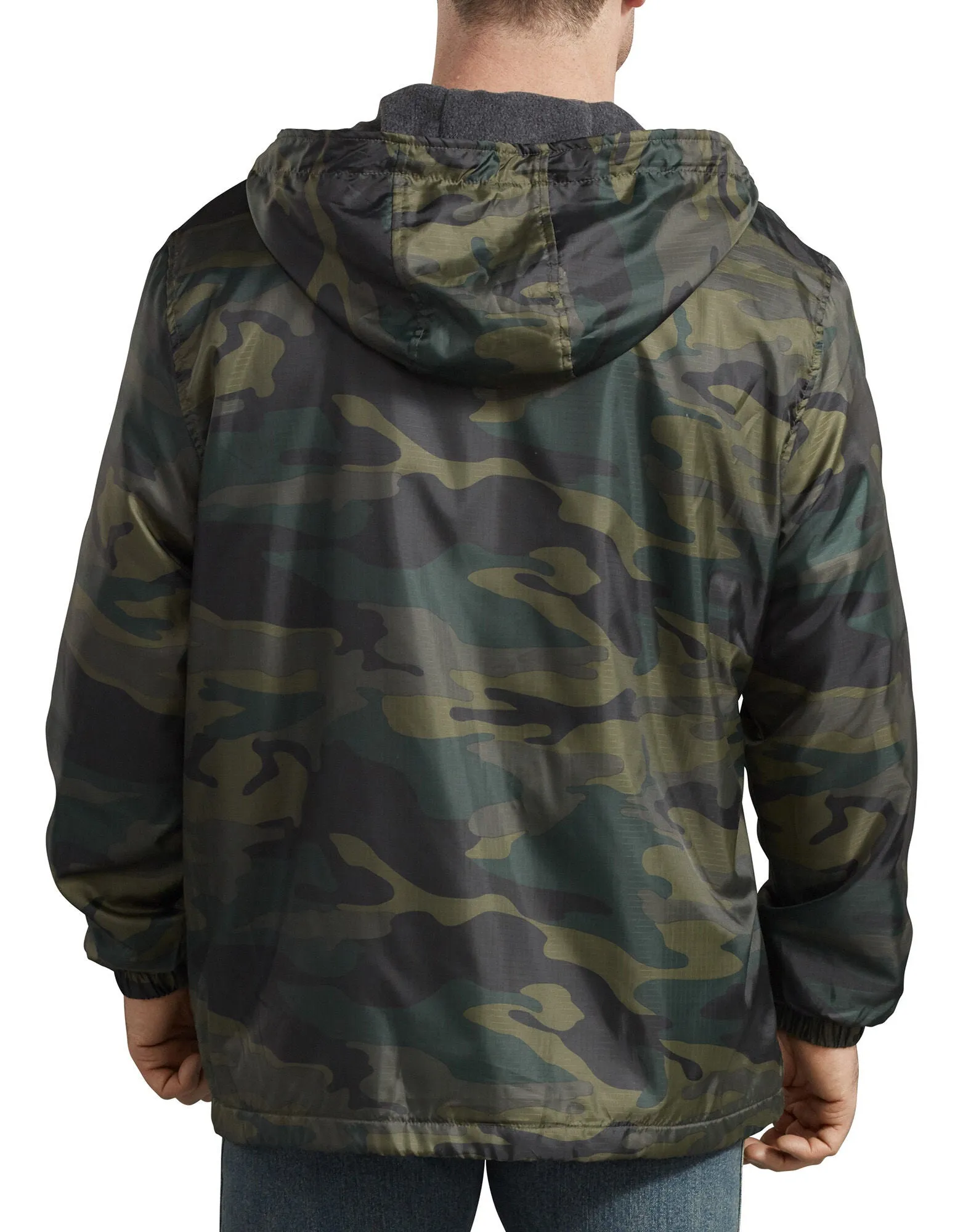 Dickies Men's 33238 Hooded Camo Fleece Lined Zip Up Jacket