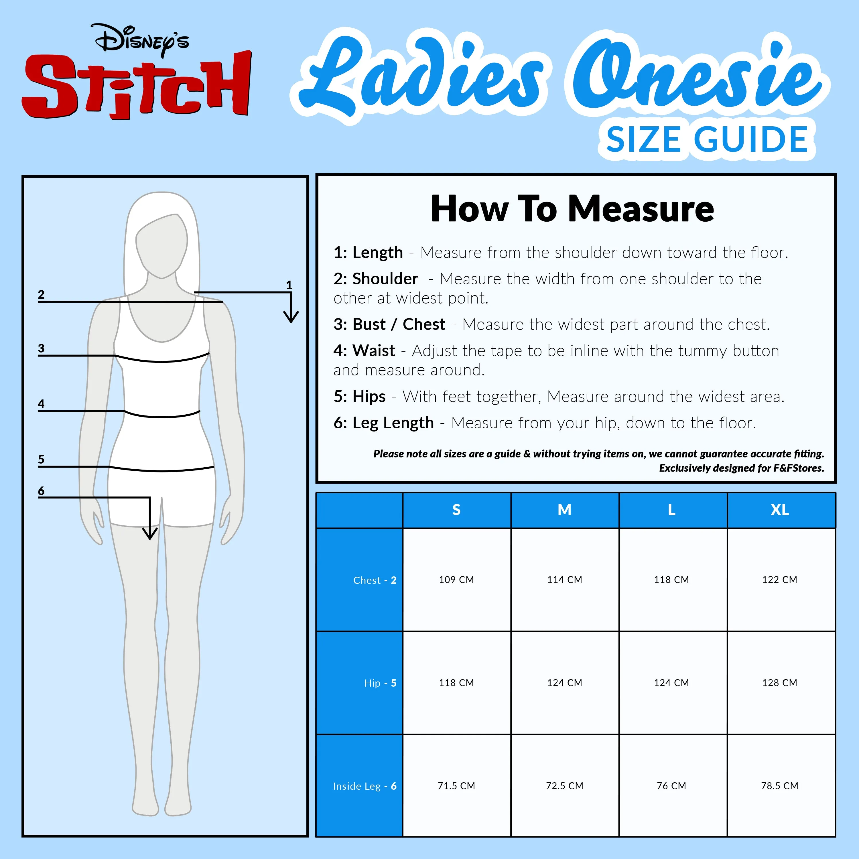 Disney Lilo and Stitch Onesie, Warm Sleepwear for Women