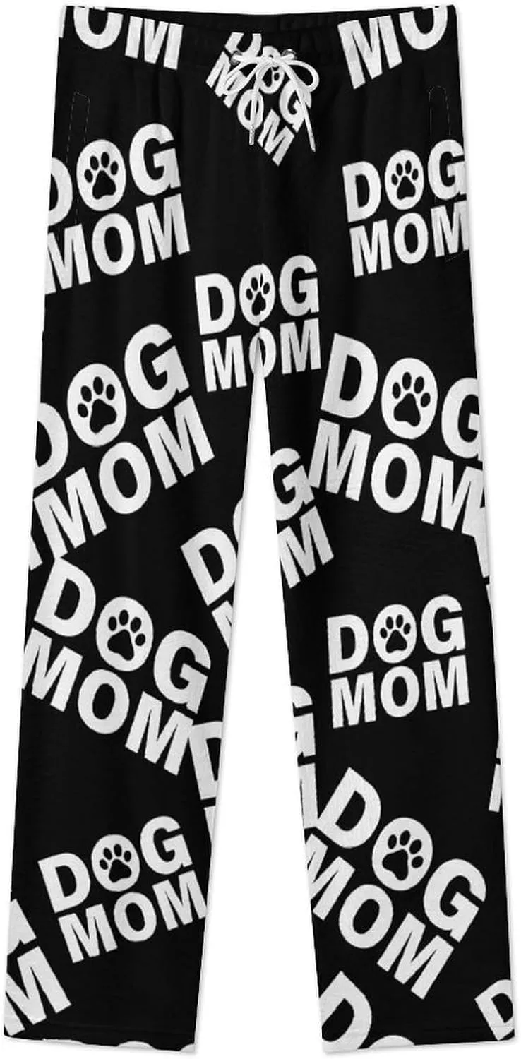 Dog MOM Women's Flannel Pajama Pants Fleece Lounge Sleep Bottoms PJ