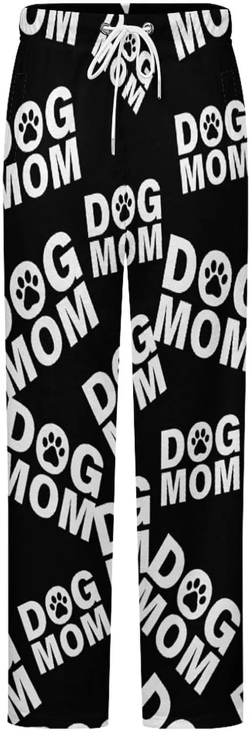 Dog MOM Women's Flannel Pajama Pants Fleece Lounge Sleep Bottoms PJ