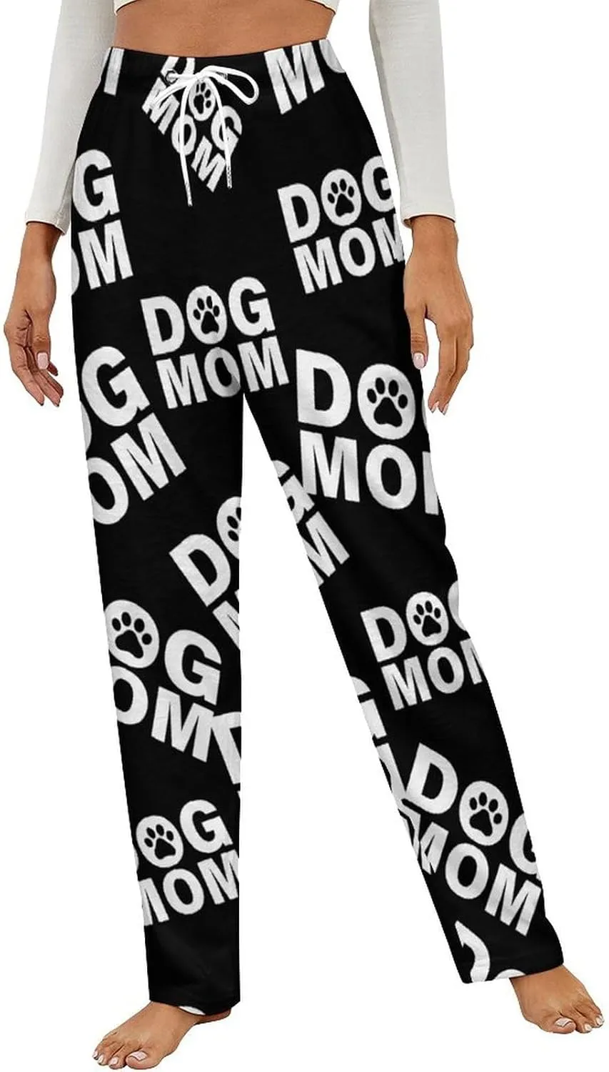 Dog MOM Women's Flannel Pajama Pants Fleece Lounge Sleep Bottoms PJ