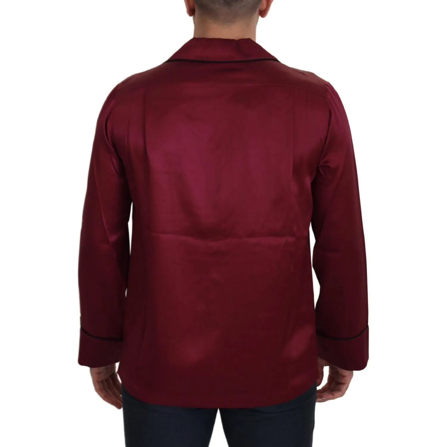 Dolce & Gabbana Elegant Silk Red Nightshirt Pajama