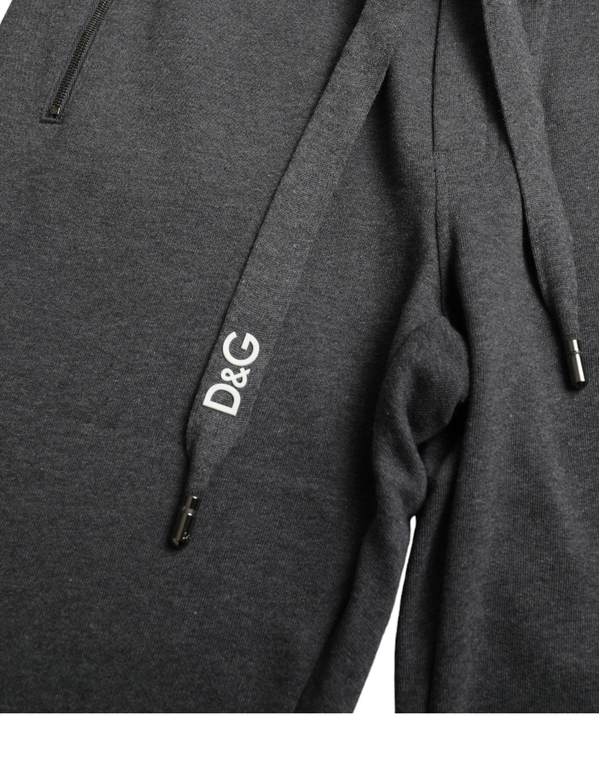 Dolce & Gabbana Melange Grey Cotton Jogger Sweatpants Pants