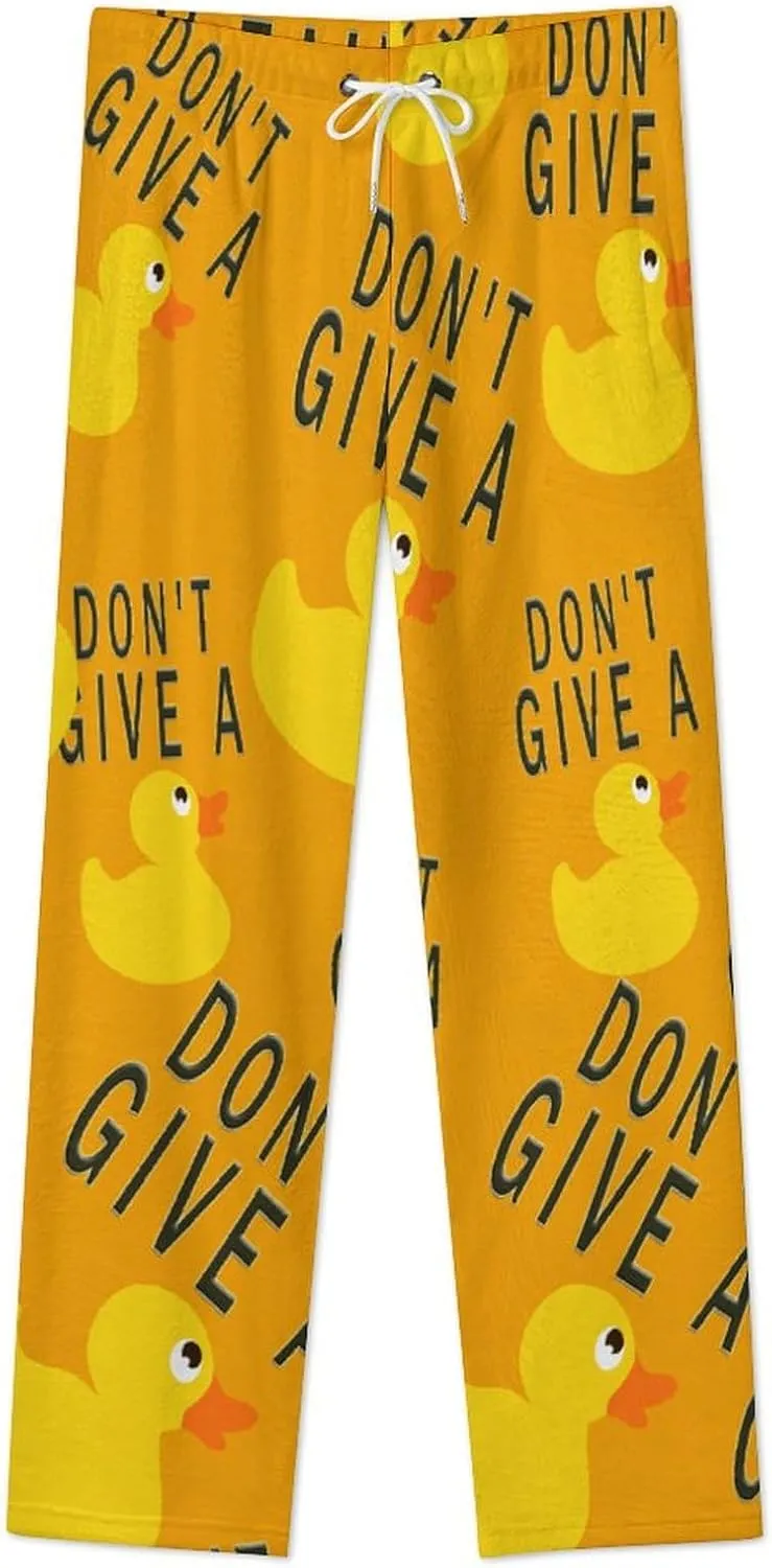 Don't Give Duck Women's Flannel Pajama Pants Fleece Lounge Sleep Bottoms PJ